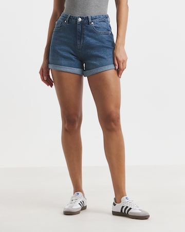 Simply Be 99 1 Mid Blue Comfort Stretch Denim Loose Mom Short