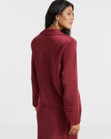 Flounce London Satin Tie Detail Blouse