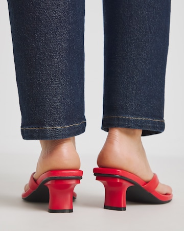 Clarity Toe Post Kitten Heels Wide E Fit