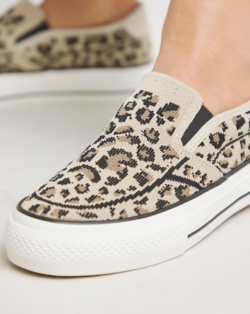 Cali Slip On Canvas Trainer Wide E Fit