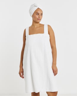 Pretty Secrets Towelling Shower Wrap And Turban