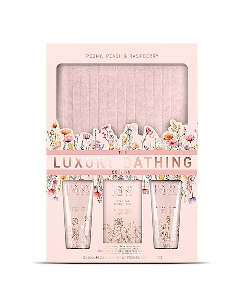 The Luxury Bathing Company Velvet Pouch Set - Peony, Peach & Raspberry