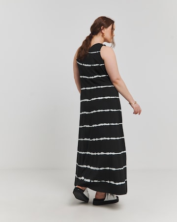 Simply Be Tie Dye Cotton Jersey One Shoulder Maxi Dress
