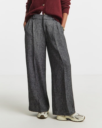 Premium Textured Wide Leg Trouser