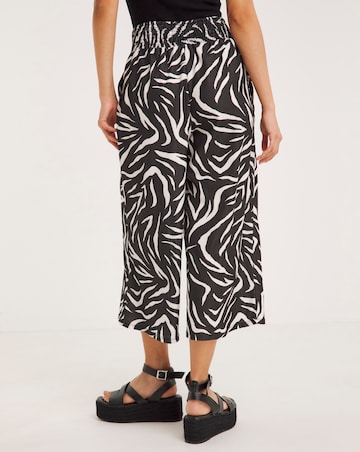 Textured Shirred Waist Culottes
