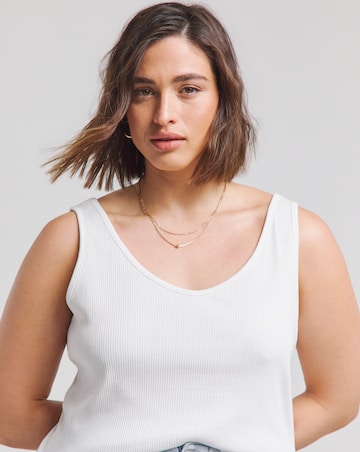 Simply Be White & Orange 2 Pack Multiwear Vests