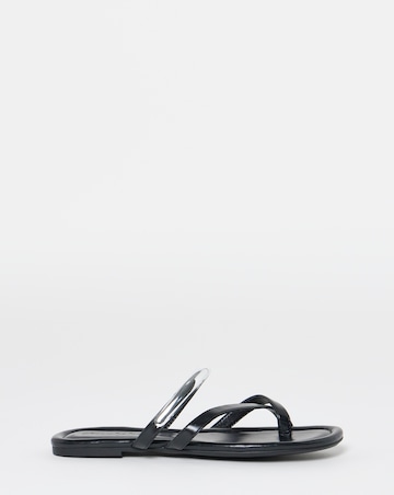 Chapel Toe Loop Hardware Detail Flat Sandals - Extra Wide Fit (EEE)