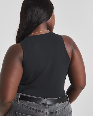 Simply Be Black Racer Neck Bodysuit