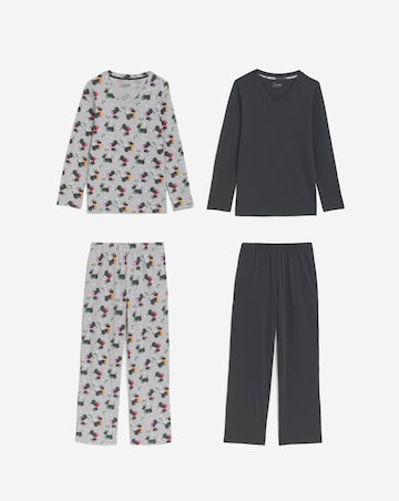 Pretty Secrets (2 Pack) Christmas Scotty Dog Value Pyjama Sets