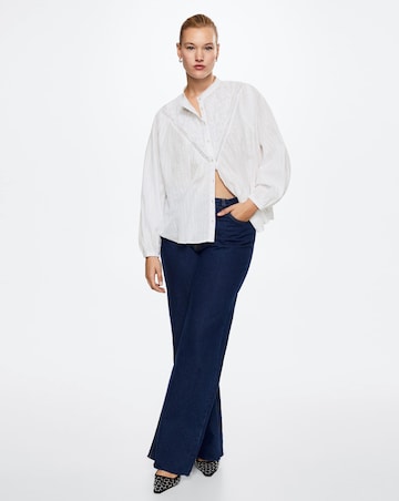 Mango Embroidered Cotton Blouse