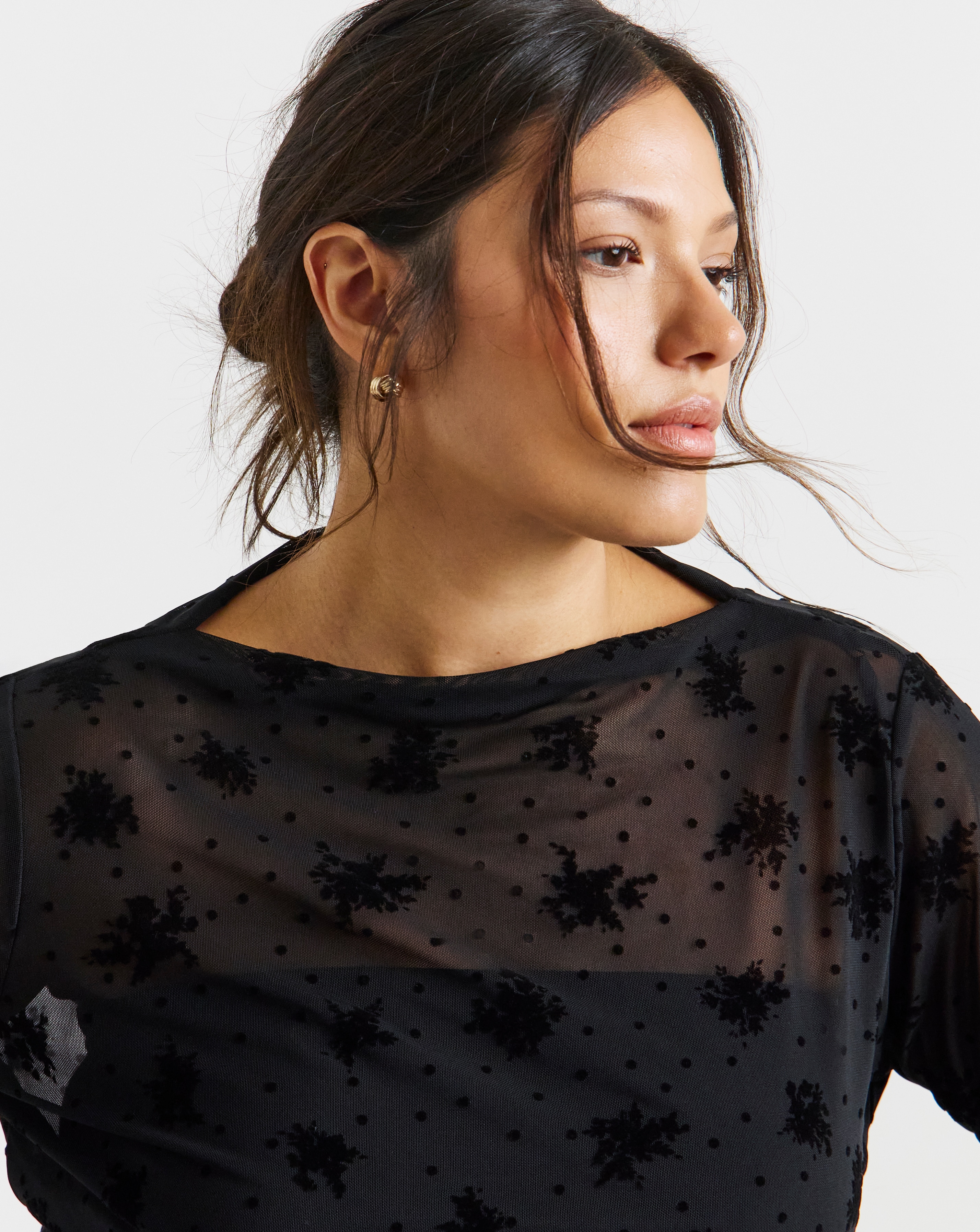 トップス babylclub Charmy collar top (black) Tifa Crop Top – Hell Bunny