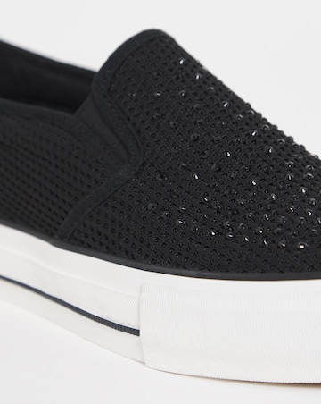 Cali Slip On Canvas Trainer - Wide Fit (E)