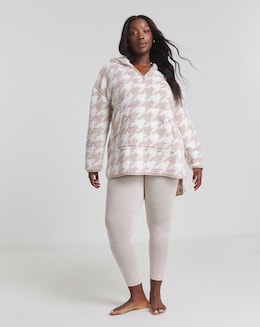 Pretty Secrets Quarter  Zip Snuggle Top With Ribbed Leggings Lounge Set