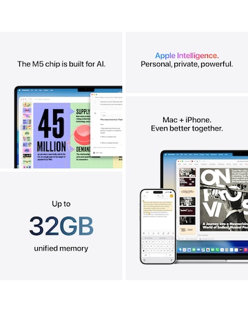 Apple MacBook Air (M5, 2026) 15in 10-core CPU 10-core GPU 16GB 512GB - Starlight