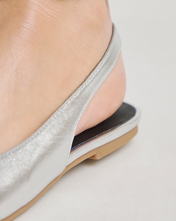 Gracious Square Toe Flat Slingback - Extra Wide Fit (EEE)