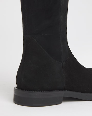 Liv Knee High Suede Riding Boots - Extra Wide Fit (EEE) & Super Curvy Calf