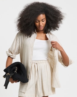 Stripe Linen Mix Shirt