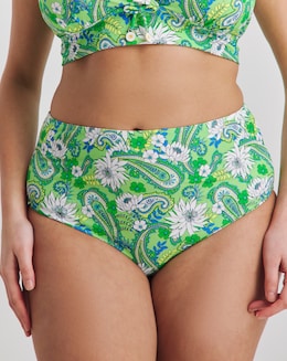 Joe Browns Paisley Print Bikini Bottoms Green Multi