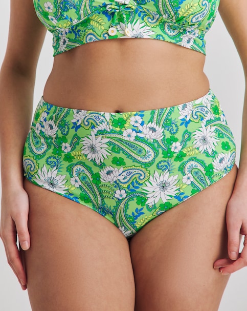 Joe Browns Paisley Print Bikini Bottoms Green Multi