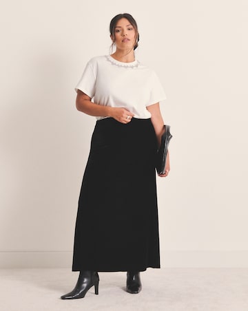 Simply Be Velour Midaxi Skirt