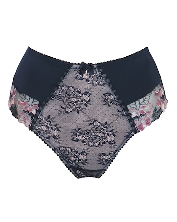 Pour Moi Sofia High Waist Deep Knicker Midnight/Rose