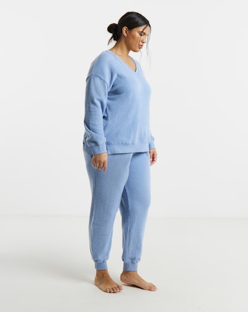 Pretty Secrets V Neck Waffle Lounge Set