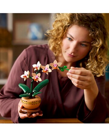 LEGO Botanicals Mini Orchid Plant Gift, Home Decor Building Kit for Adults 10343