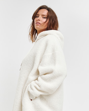 Supersoft Borg Oversized Hooded Lounge Dress