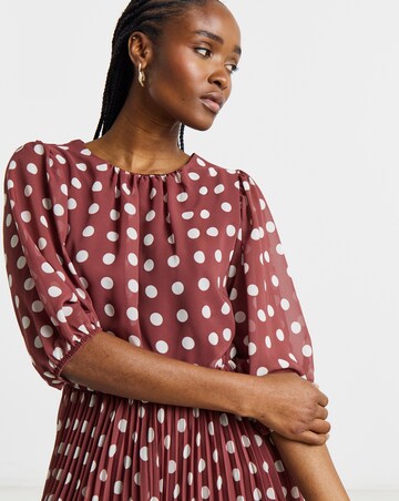 Joanna Hope Printed Maxi Dress With Pleated Panel