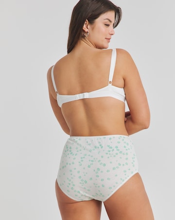 Pretty Secrets (7 Pack) Cotton Full Fit Brief Knickers Aqua Floral