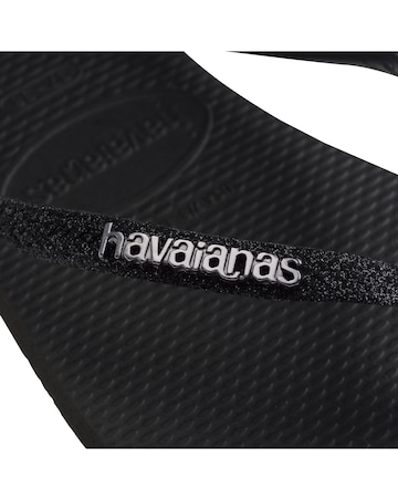 Havaianas Slim Glitter II Toe Post Flip Flop Sandals