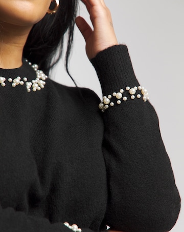 Joanna Hope Pearl Trim Knit Jumper