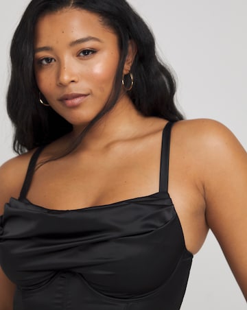 Simply Be Sexy Satin Cowl Neck Corset