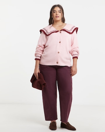 Neon Rose Salior Button Up Cardigan