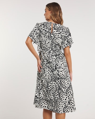 Joanna Hope Floral Petal Sleeve Dress