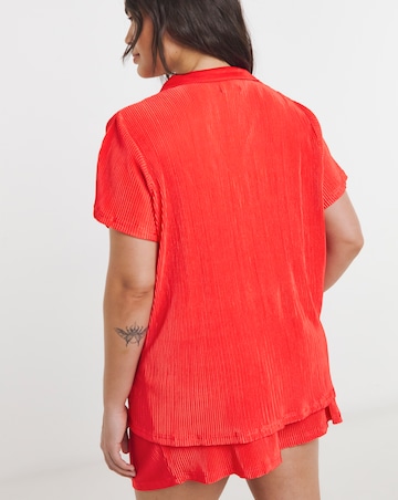 Plisse Lounge Short Set