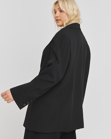 Black Oversized Single Breasted Blazer