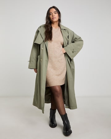 Simply Be Oatmeal Crew Neck Mini Dress