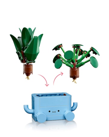 LEGO Botanicals Happy Plants Shelf Decor Flower Building Set, Nature Gift 10349