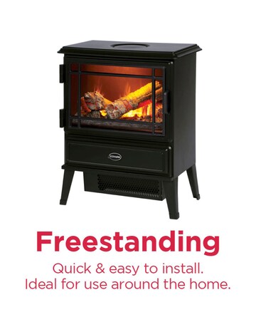 Dimplex BYP20 Bayport 2kW Black Optimyst Electric Fire Stove