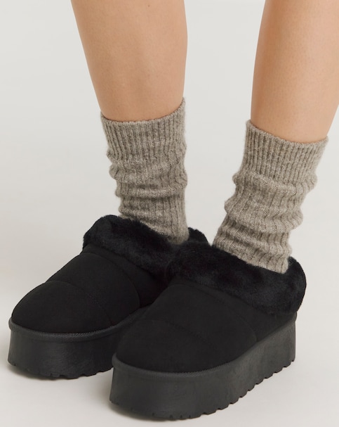 Gigi Quilted Mule Slipper Boots - Standard Fit (D)