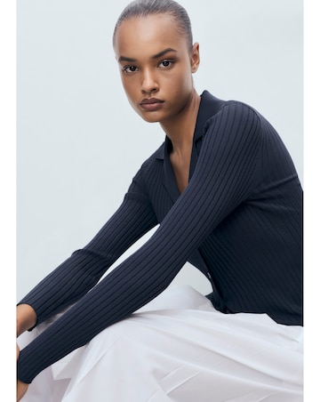 MANGO COLLARED CARDIGAN