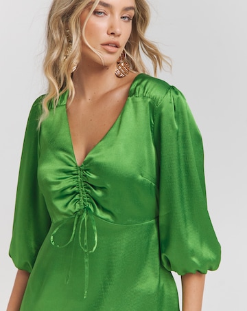 Joanna Hope Ruched Front Midi Dress