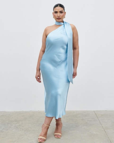 Pretty Lavish Sheree One Shoulder Scarf Midaxi Dress