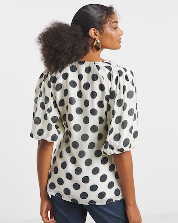 Joanna Hope Puff Sleeeve Blouse
