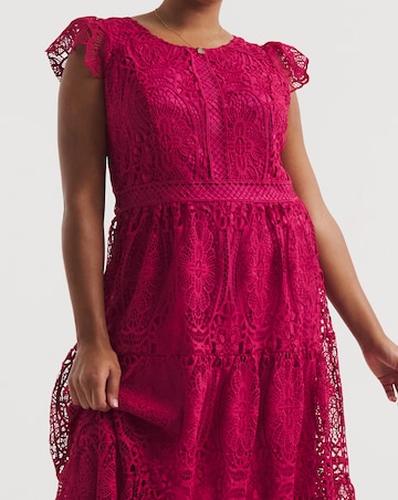 Joanna Hope Geo Lace Prom Dress