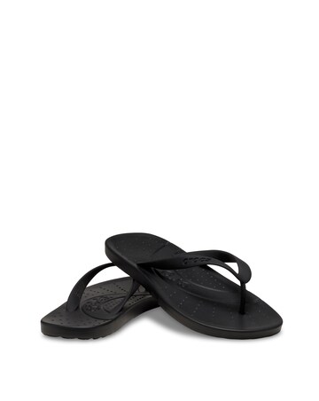 Crocs Black Classic Toe Post Sandals -Standard Fit (D)