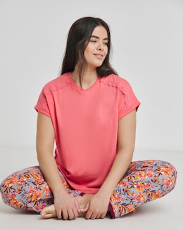 Joe Browns Jersey Pyjama Set Tropical Print