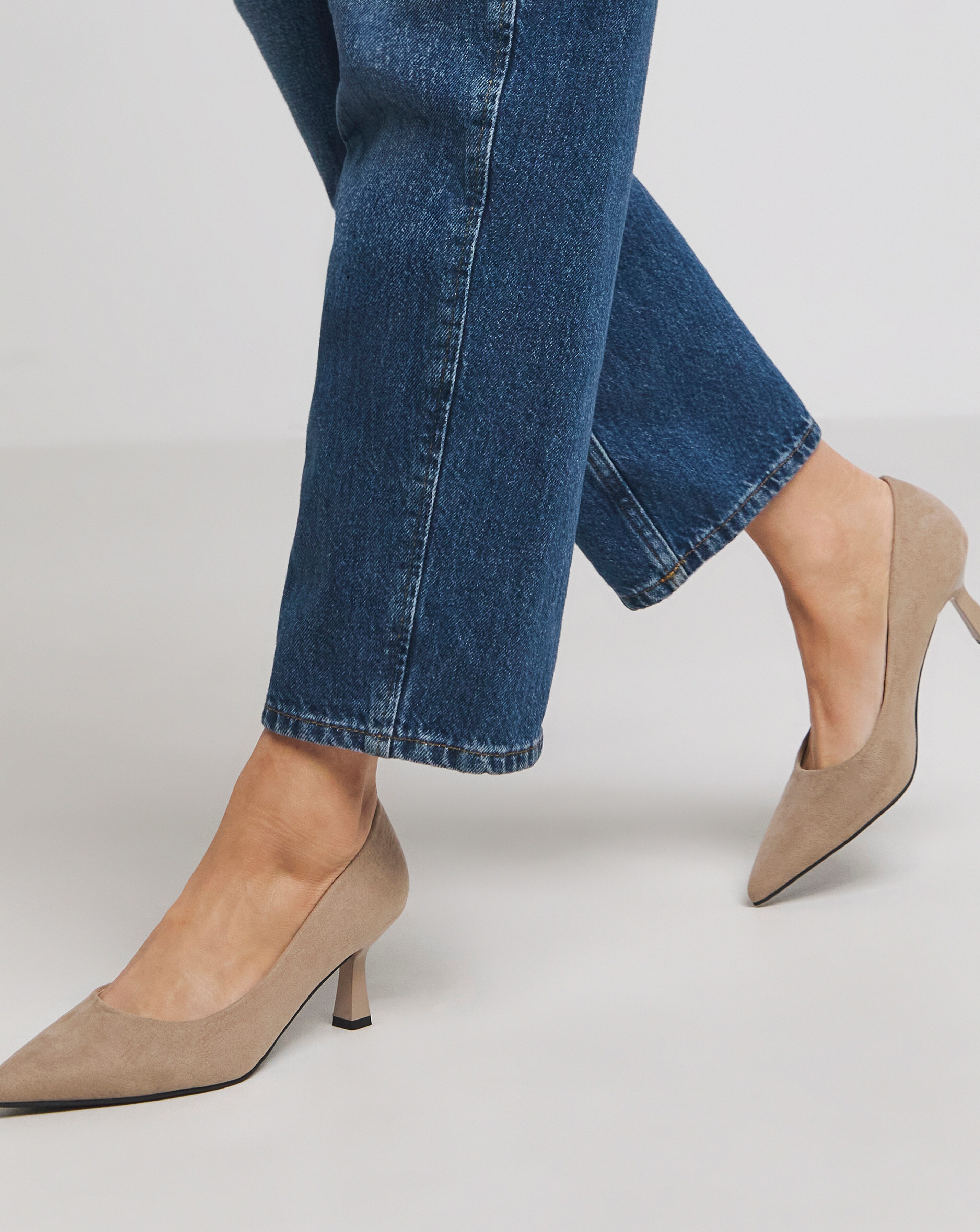 Heavenly Soles Connie Kitten Heel Pointed Court Shoe Wide E Fit Simply Be