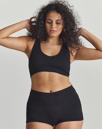 Pretty Secrets (3 Pack) Seamfree Boy Shorts Black